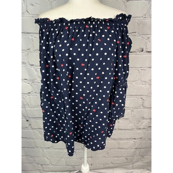 EUC Crown & Ivy Polka Dots Top - Picture 1 of 4